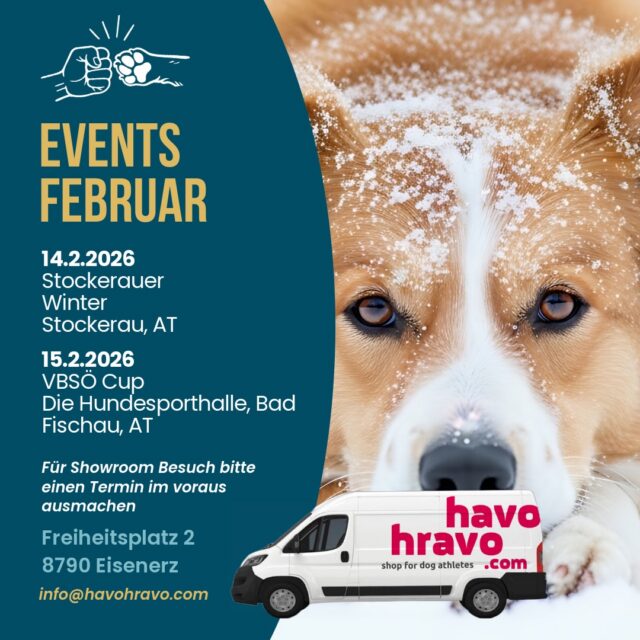 Wir sehen uns nächstes Wochenende in Stockerau und in Bad Fischau!👏🏻
⚠️Was erwartet dich vor Ort? -𝟏𝟎% 𝐑𝐚𝐛𝐚𝐭𝐭 auf alle zu dem Zeitpunkt lagernde Zuggeschirre, Laufgurte und Bungee Leinen! (Rabatt ist nicht Online einlösbar)🐕🏃‍♀️🚲
.
Online Bestellungen kannst du gerne vor Ort abholen und Versandkosten sparen👉Bei Bestellung einfach „persönliche Abholung“ auswählen👌🏻