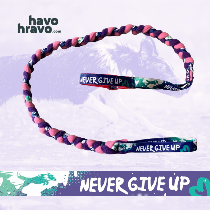 Agility Leash 2 in 1 Never Give Up Purple - Image 2